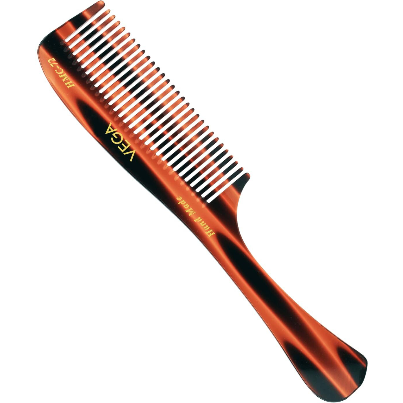 Vega Tortoise Shell Grooming Hair Comb,Handmade, (India's No.1* Hair Comb Brand)For Men And Women, (Hmc-72)