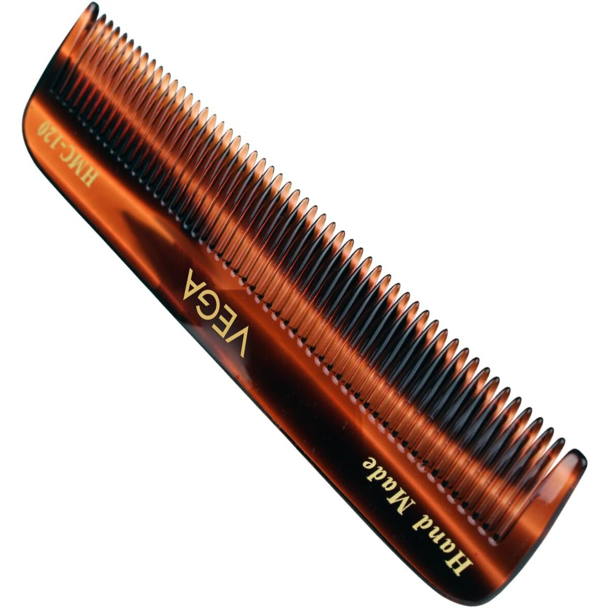 Vega Pocket Hair Comb,Handmade, (India's No.1* Hair Comb Brand) With Tortoise Shell All Fine Teeth For Men And Women, (Hmc-120)