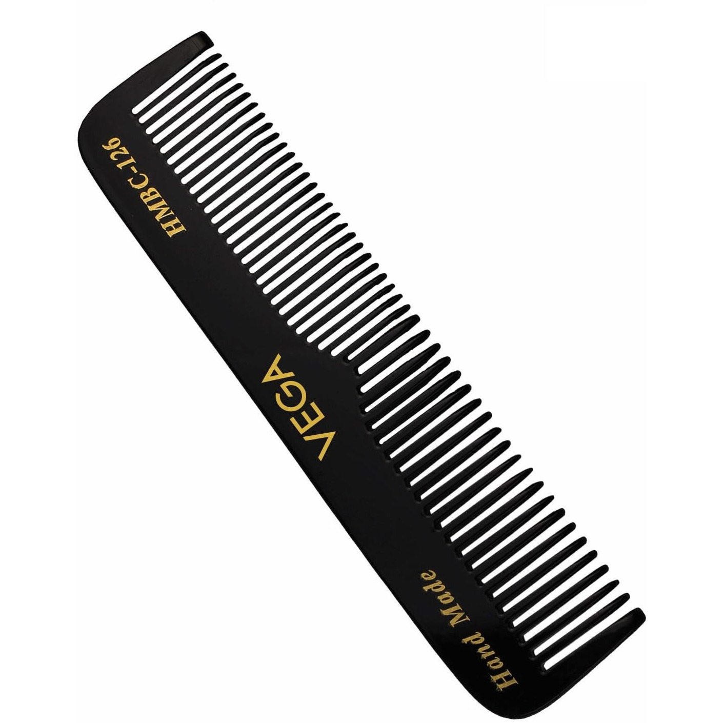 Vega Pocket Hair Comb,Handmade, (India's No.1* Hair Comb Brand) For Men And Women,Black, (Hmbc-126)