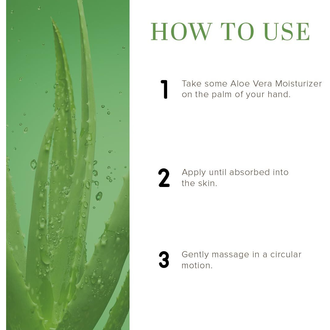 Khadi Natural Ayurvedic Aloevera Moisturiser Lotion| Long Lasting Hydration|Nourishes Skin Deeply|Free From Harsh Chemicals| Improves Elasticity| 210Ml