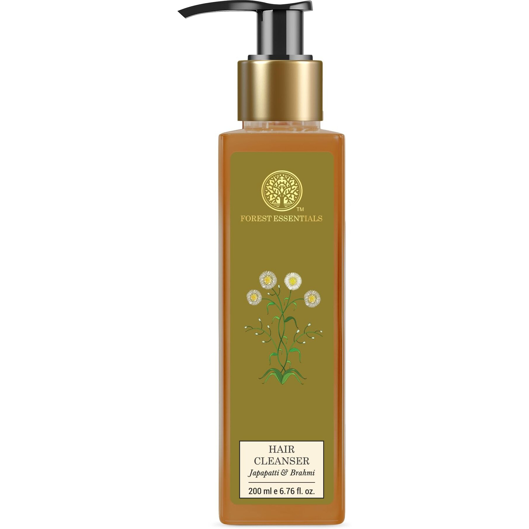 Forest Essentials Hair Cleanser Japapatti & Brahmi | Ayurvedic Natural Shampoo | For Dry Frizzy & Chemically Treated Hair | Sulphate & Paraben Free,200 Grams