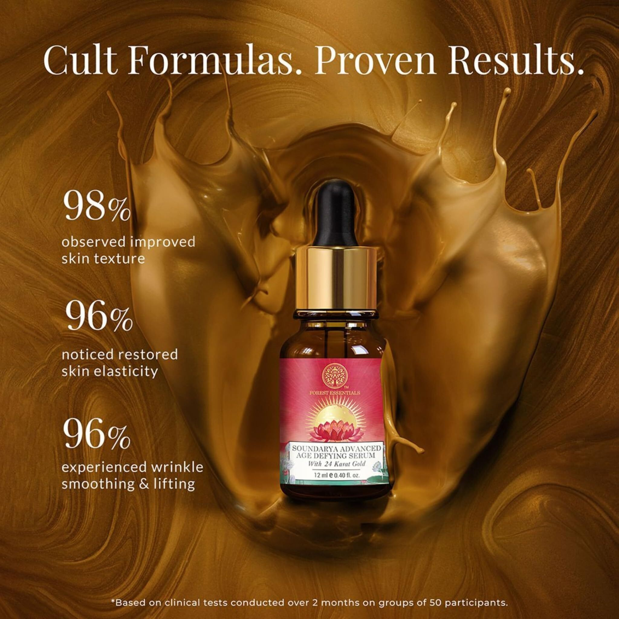 Forest Essentials Soundarya 24K-Gold Face Massage Serum | Reduces Early Signs Of Aging, Lightens Pigmentation & Dark Spots | Ayurvedic Anti Ageing Face Serum | Enriched With Yashada Bhasma