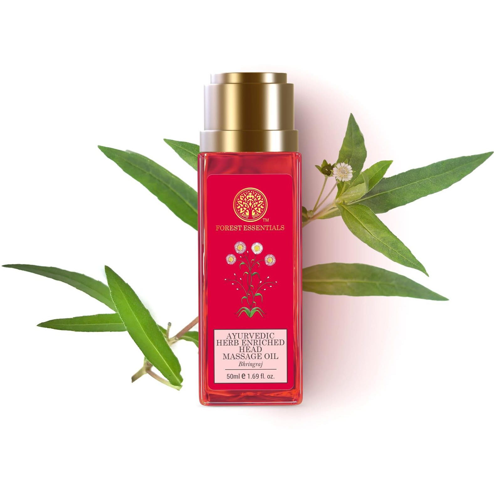 Forest Essentials Travel Size Ayurvedic Herb Enriched Head Massage Oil Bhringraj|For Dandruff&Hair Fall Control|Nourishing Oil For Healthy Hair Growth|Parabens Free|Hair Oil For Women&Men|50 Ml