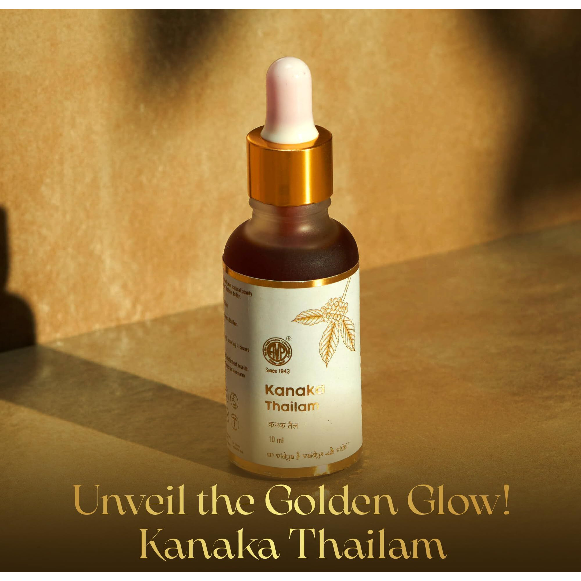 Avp Kanaka Thailam 10Ml | Infused With Beauty Berry And Sandalwood | Ayurvedic Herbal Face Oil | Helps Reduce Pigmentations, Suntan | Uv Protection | For Men And Women | Day Serum