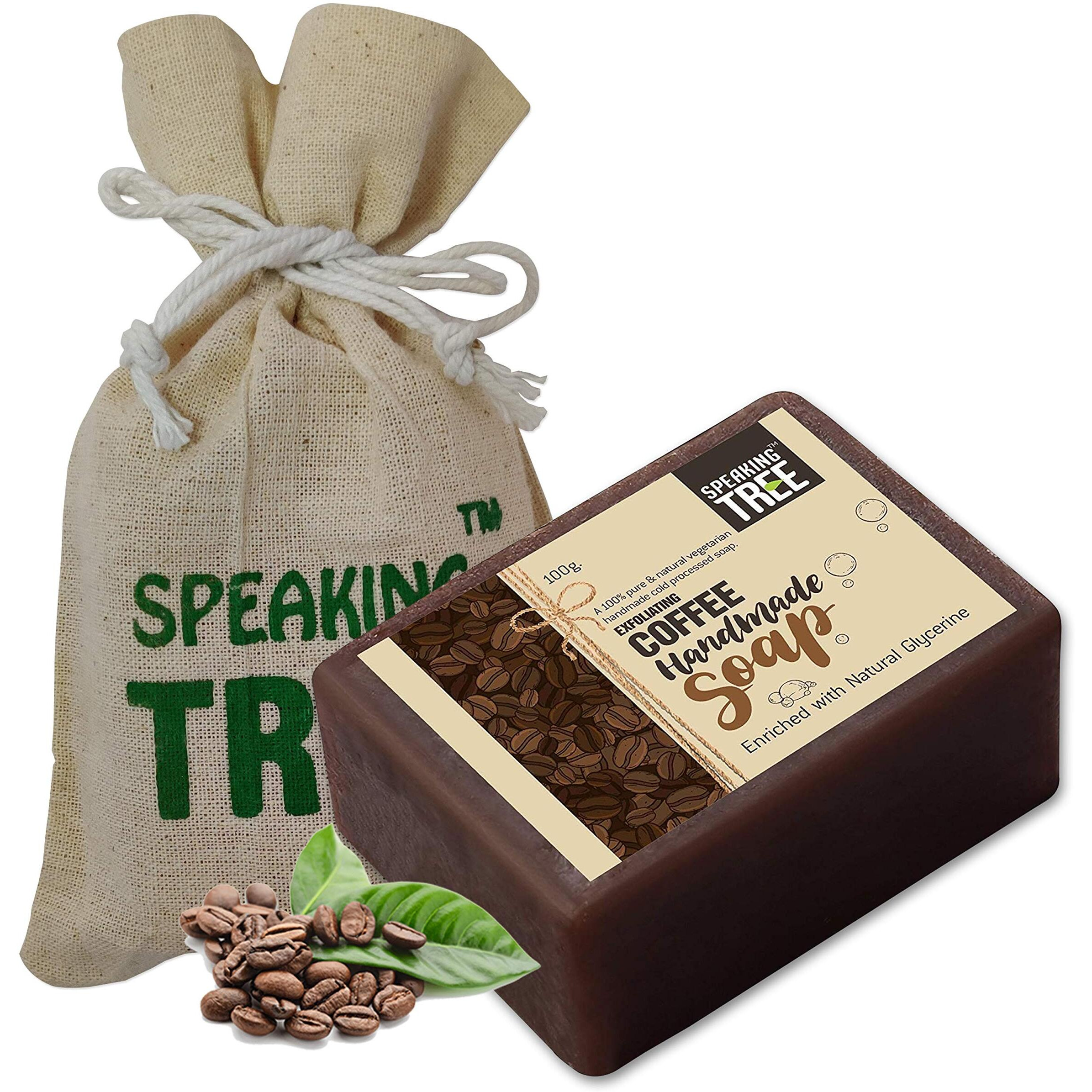 Speaking Tree Exfoliating Coffee Handmade Soap With Refreshing Aroma For Perfectly Clean, Brightening Skin (100 G)