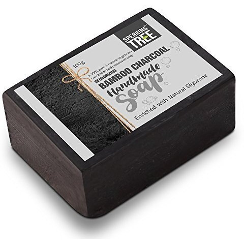 Speaking Tree Specially Formulated And Cold Processed Deodorizing Bamboo Charcoal Handmade Soap 100 Gms (Pack Of 2) | Cleanse Skin Naturally And A Beautifully Refreshing Aroma