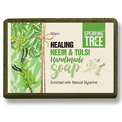 Speaking Tree Healing Neem And Tulsi Handmade Soap -100 Gms (Pack Of 2)