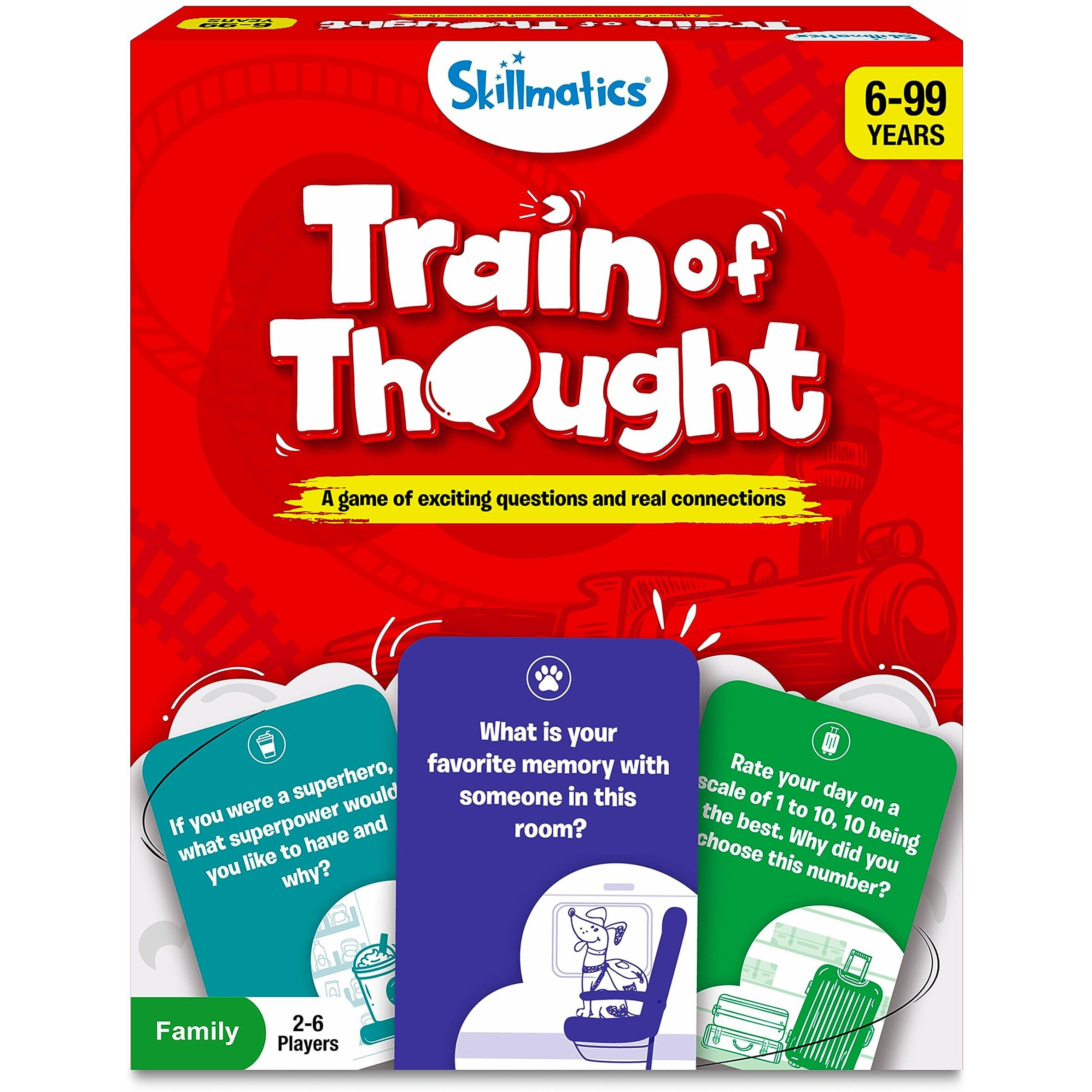 Skillmatics Card Game - Train Of Thought, Fun For Family Game Night, Educational Toys, Gifts For Boys And Girls Ages 6, 7, 8, 9 And Up