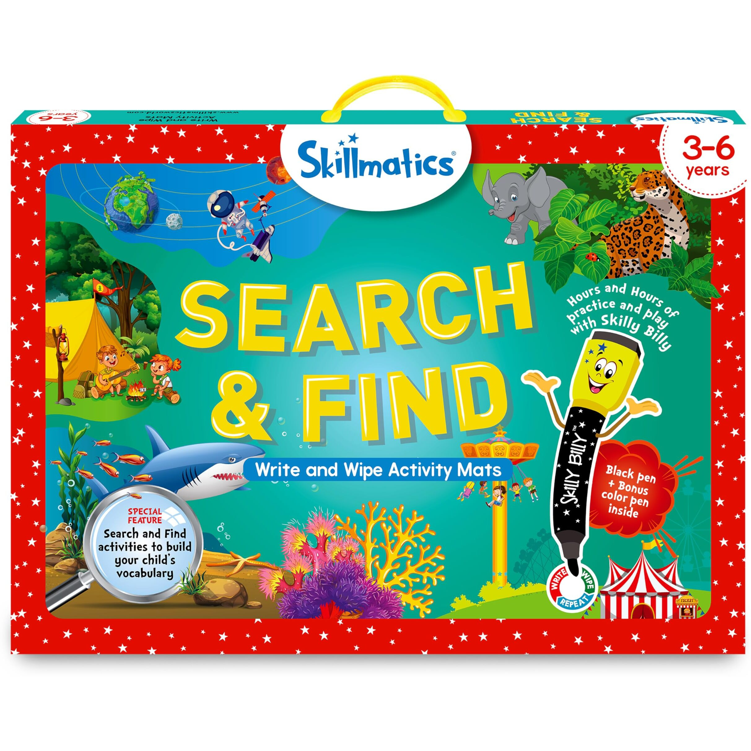 Skillmatics Search And Find Educational Game - Preschool Learning Activity, Perfect For Kids, Toddlers Who Love Toys, Art & Craft Activities, Builds Vocabulary, Gifts For Ages 3, 4, 5, 6,Multicolor