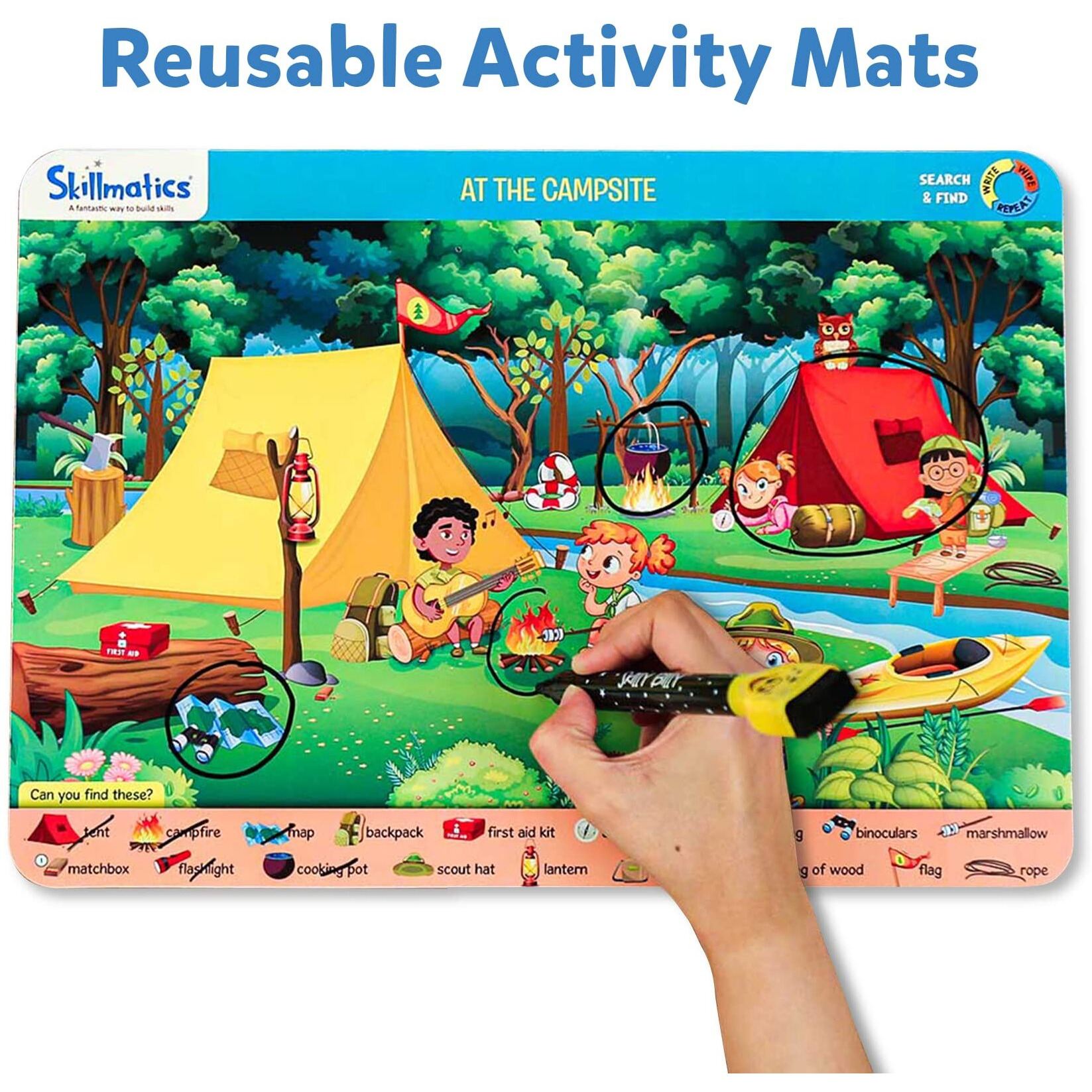 Skillmatics Search And Find Educational Game - Preschool Learning Activity, Perfect For Kids, Toddlers Who Love Toys, Art & Craft Activities, Builds Vocabulary, Gifts For Ages 3, 4, 5, 6,Multicolor