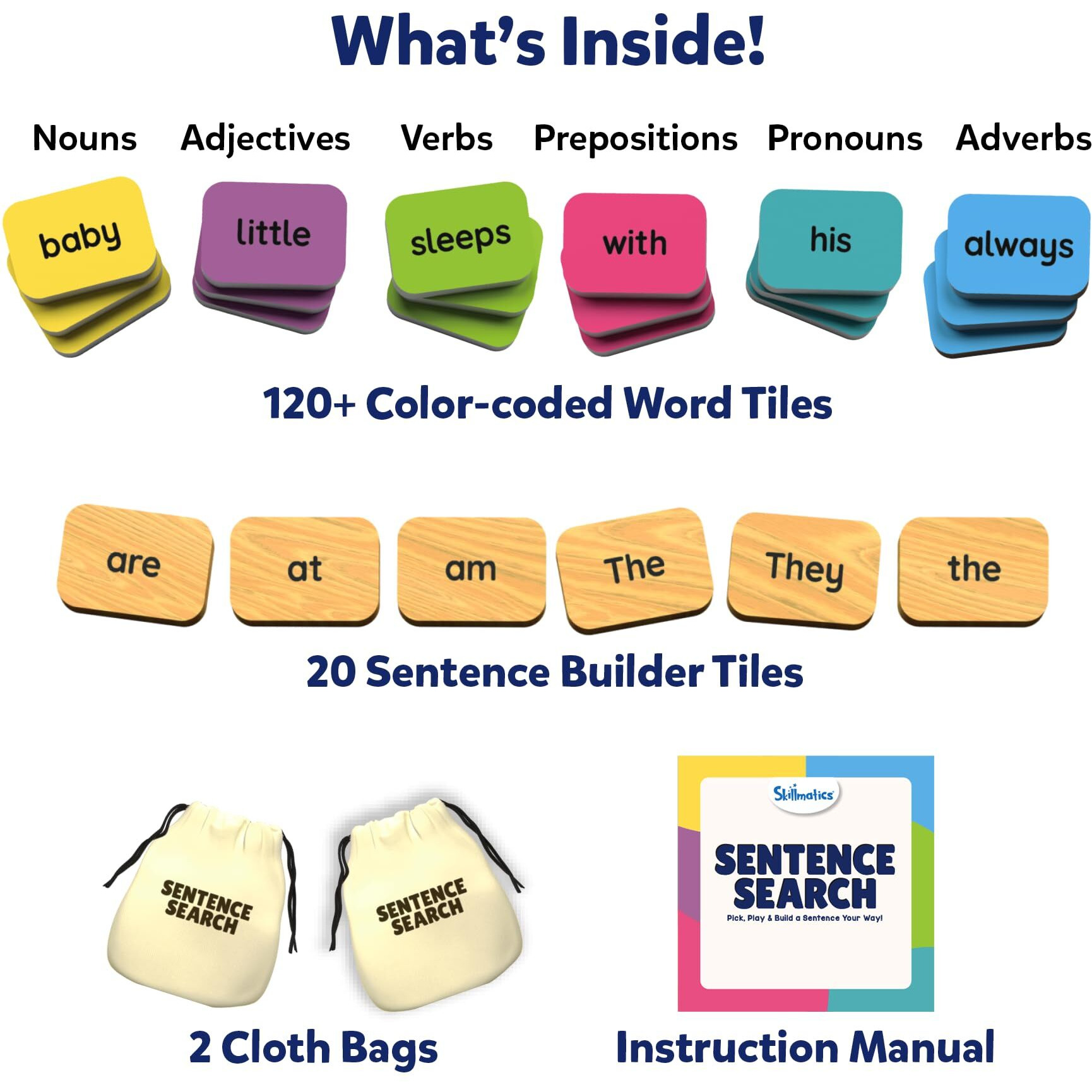 Skillmatics Educational Board Game - Sentence Search, Fun Learning Toys & Games For Kids, Sentence Building Activity, Creative Word Play, Gifts For Boys & Girls Ages 5, 6, 7, 8
