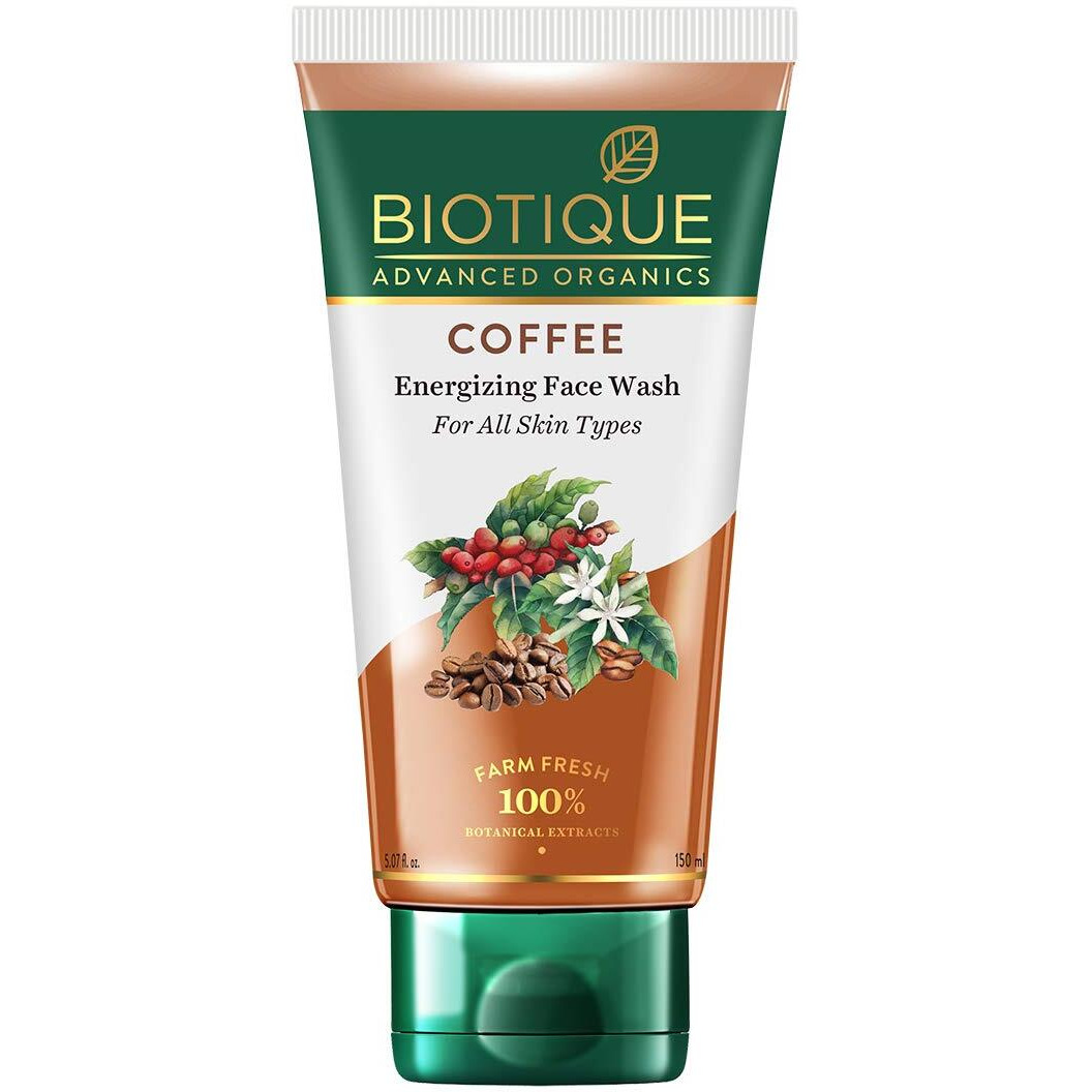 Biotique Coffee Energizing Face Wash 150Ml | Purifies Skin, Unclog Pores | Paraben & Sls Free