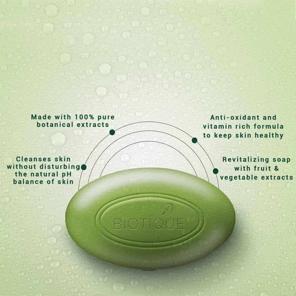 Biotique Basil & Parsley Revitalizing Bathing Bar| Ayurvedic And Organically Pure| Maintains SkinS Natural Ph |100% Botanical Extracts| Suitable For All Skin Types | 75Gm