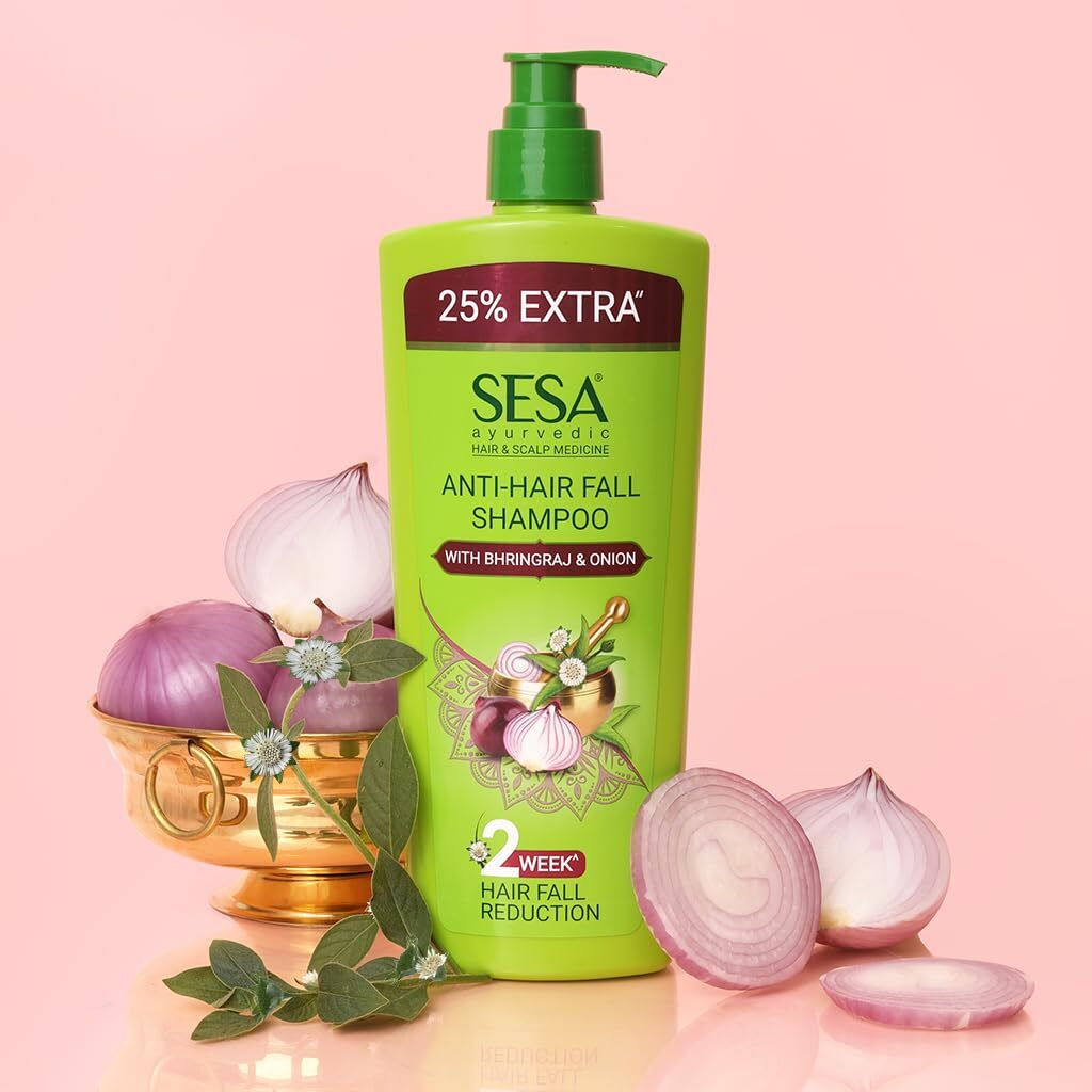 Sesa Ayurvedic Anti Hairfall Shampoo For Dry And Frizzy Hair Reduces Hairfall Made With 6 Ayurvedic Herbs Paraben Free Shampoo - 500Ml