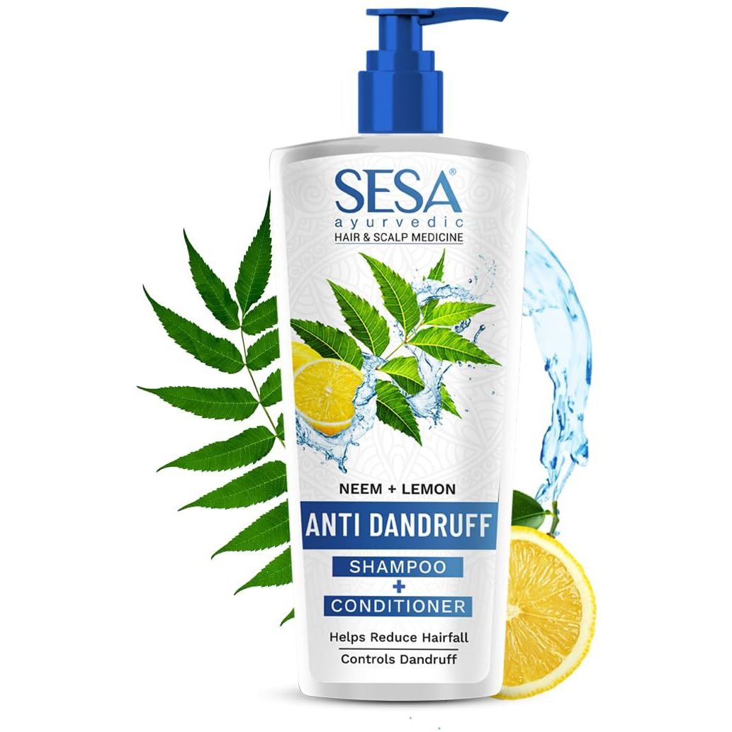 Sesa Ayurvedic Anti Dandruff Shampoo With Neem, Lemon Helps Reduce Hairfall Controls Dandruff, 500Ml