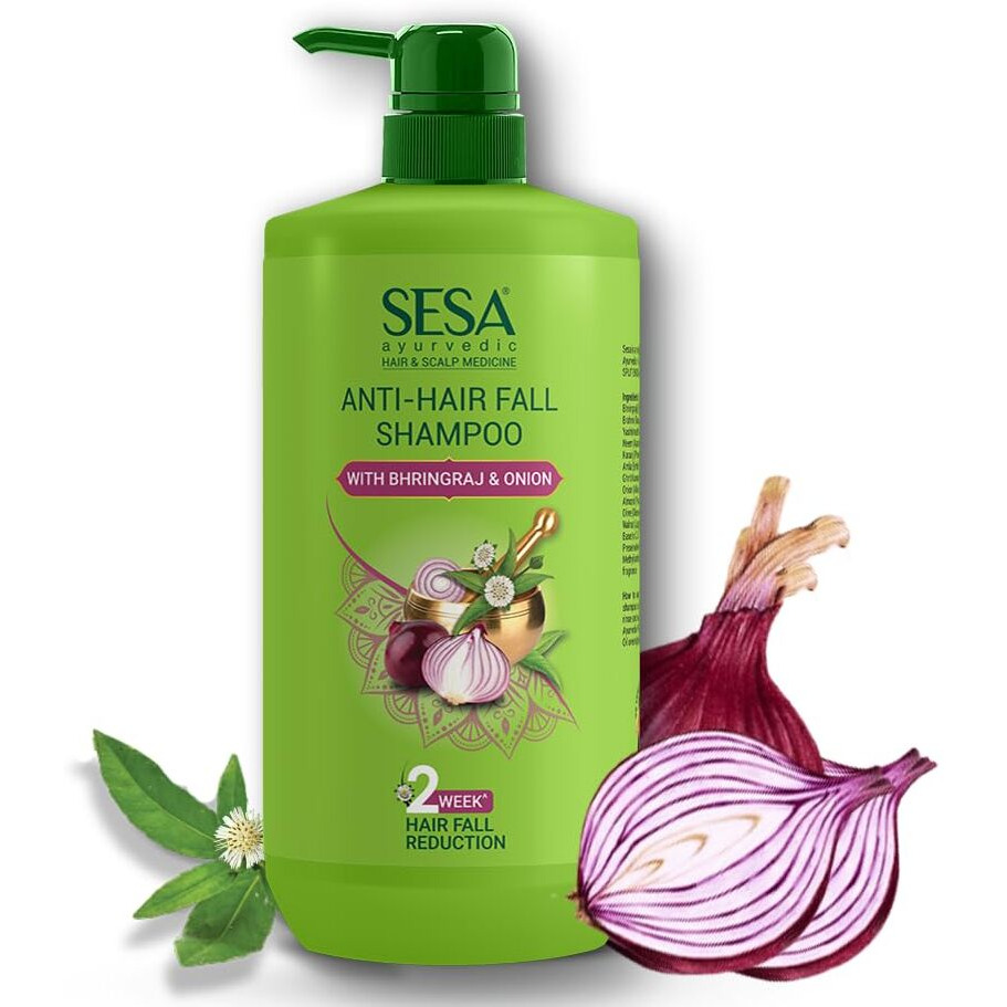 Sesa Ayurvedic Anti Hairfall Shampoo For Dry And Frizzy Hair Reduces Hairfall Made With 6 Ayurvedic Herbs Paraben Free Shampoo - 1 L