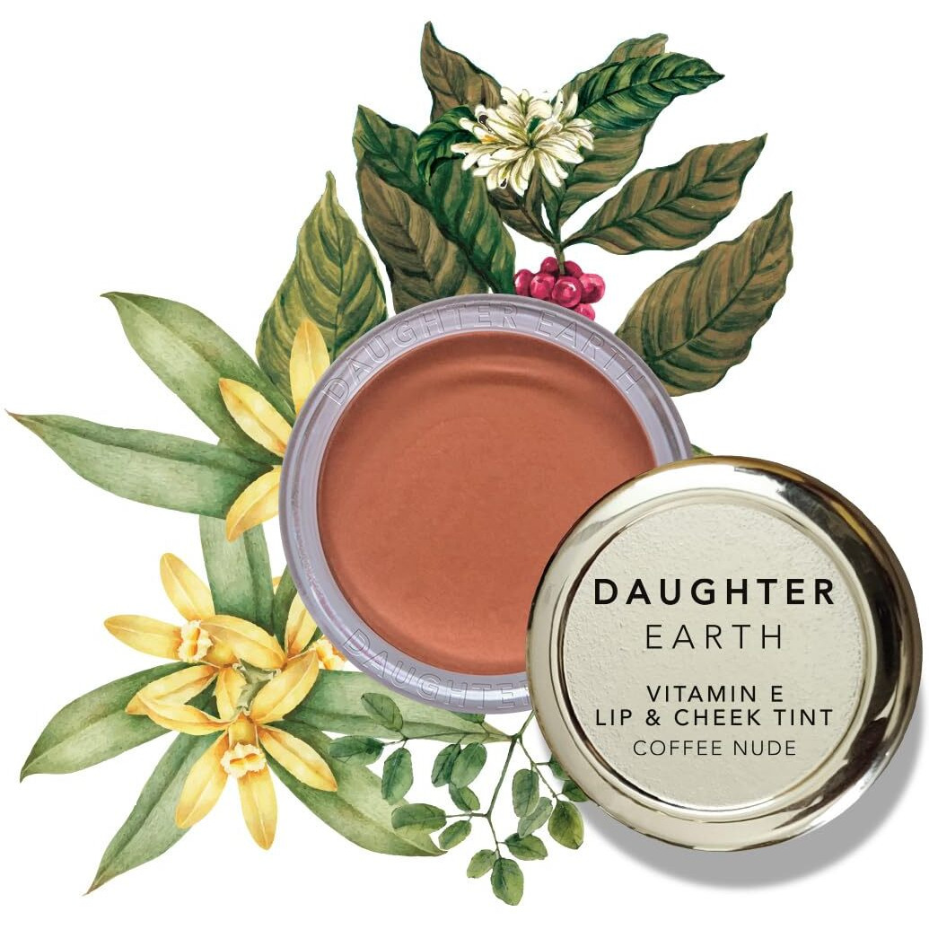 Daughter Earth Vegan Lip And Cheek Tint | Matte Natural Blush For Women | Lip Tint With Vitamin E | Nourishing Cheek Tint, 4.5G - Coffee Nude