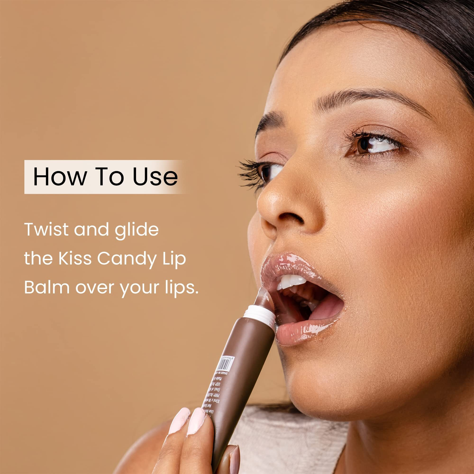 Swiss Beauty Kiss Kandy Lip Balm With Olive Oil | Moisturising | Non-Sticky | Soft & Smooth Lips | Shade - Coffee Bean, 10Ml