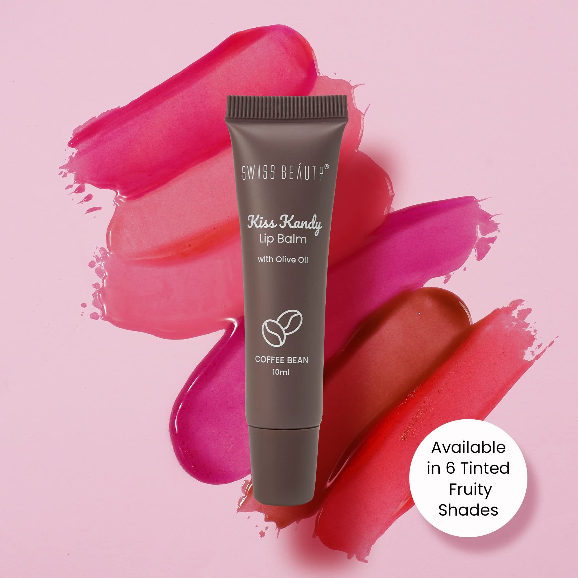Swiss Beauty Kiss Kandy Lip Balm With Olive Oil | Moisturising | Non-Sticky | Soft & Smooth Lips | Shade - Coffee Bean, 10Ml
