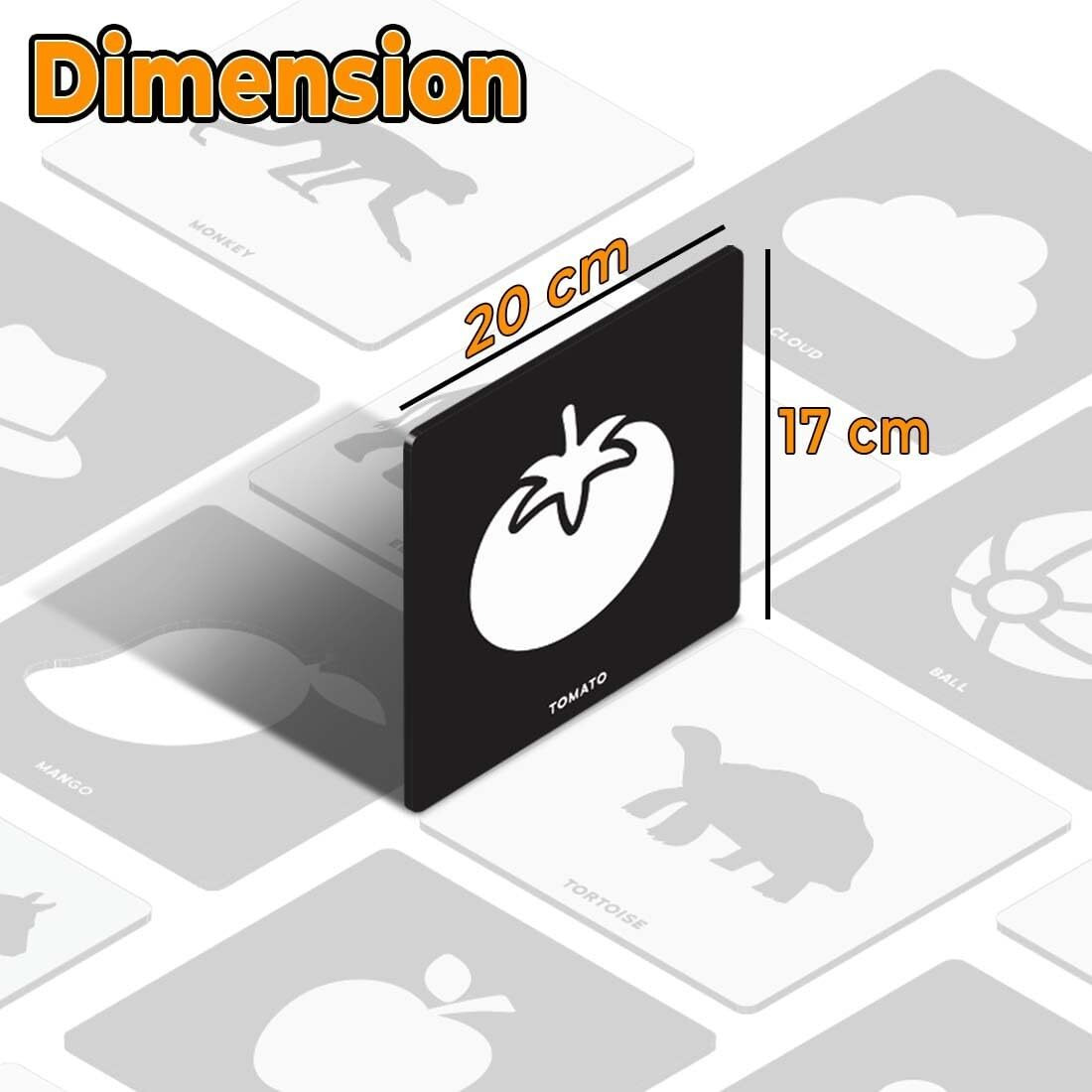 Wembley Large Flash Cards For Babies & Infants Educational Learning High Contrast Newborn Visual Stimulation Sensory Montessori Toys For 0 To 12 Months  30 Double Sided Cards 60 Pictures