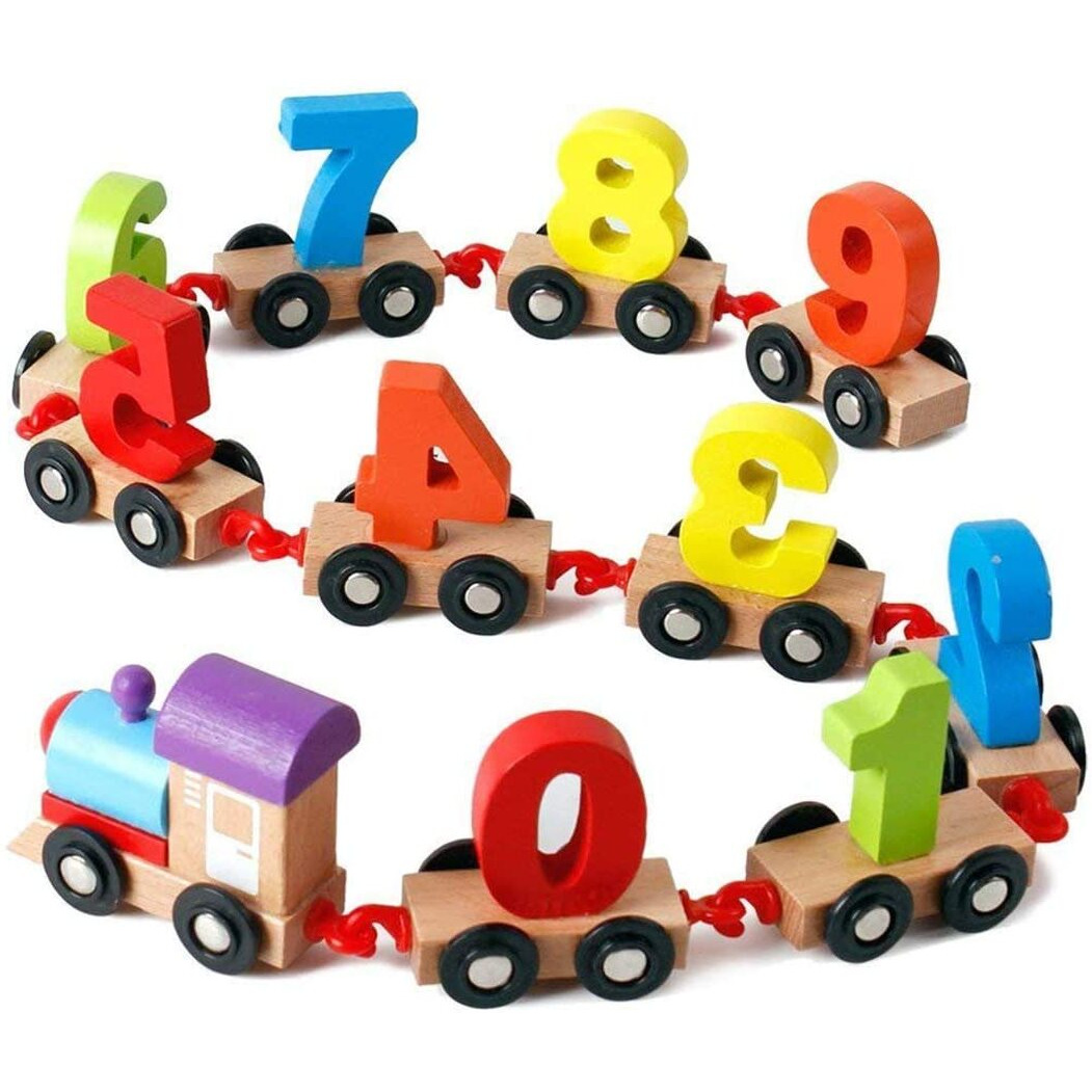 Wembley Wooden Puzzle Train Toys For Kids Set For 2 Years Old Non Toxic Bis Approved Proudly Made In India Number For Kids Learning Educational Toys