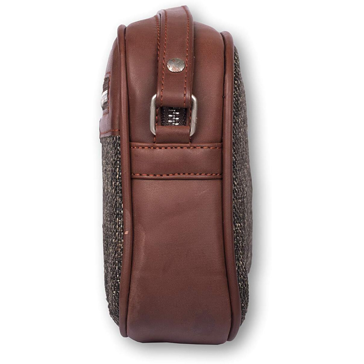 Zouk Sling Bag For Women - Handmade Vegan Leather And Indian Fabric Bags - Sling Bag With Adjustable Shoulder Strap - Bristel Print