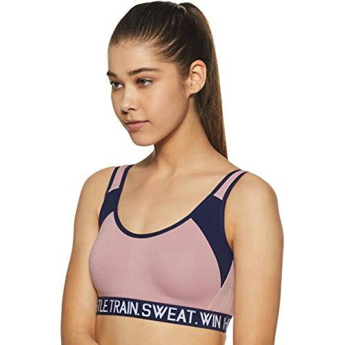 Van Heusen Proactive Women Sports Bra - Cotton Elastane - Anti Bacterial, Wireless, Non Padded, Full Coverage