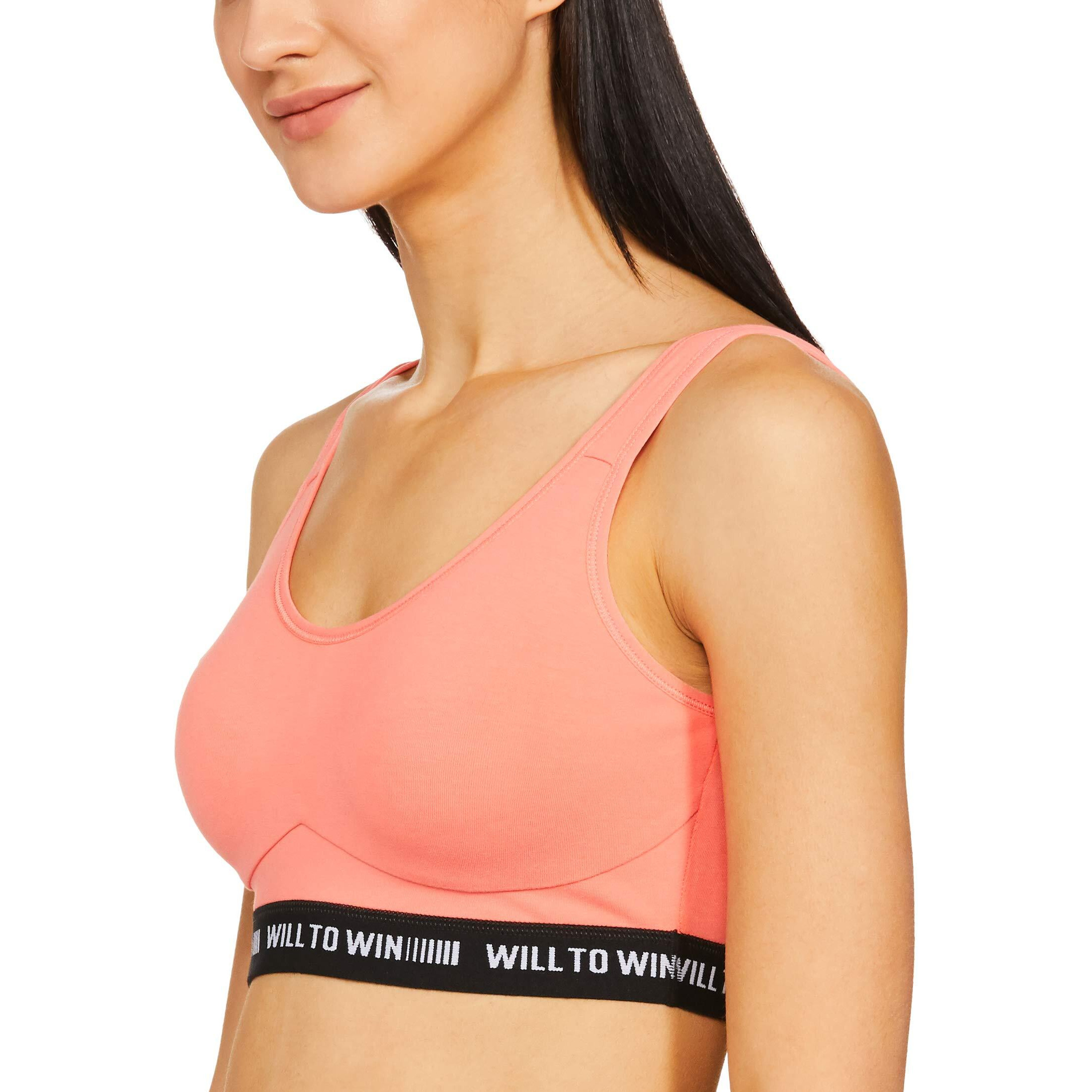 Van Heusen Proactive Women Sports Bra - Cotton Elastane - Anti Bacterial, Wireless, Non Padded, Full Coverage, Light Impact