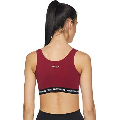 Van Heusen Proactive Women Sports Bra - Cotton Elastane - Anti Bacterial, Wireless, Non Padded, Full Coverage, Light Impact