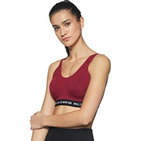 Van Heusen Proactive Women Sports Bra - Cotton Elastane - Anti Bacterial, Wireless, Non Padded, Full Coverage, Light Impact