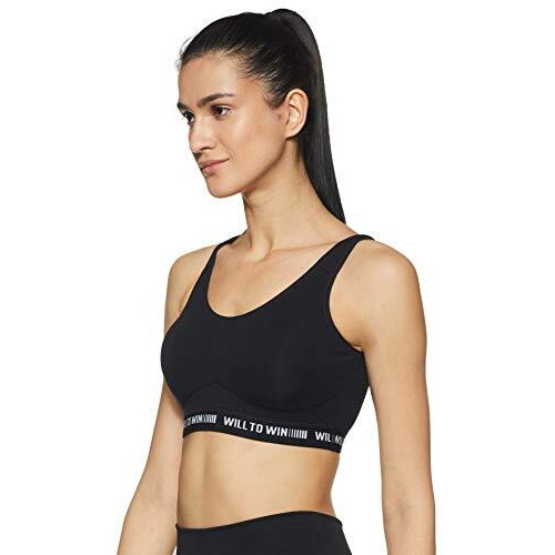 Van Heusen Proactive Women Sports Bra - Cotton Elastane - Anti Bacterial, Wireless, Non Padded, Full Coverage, Light Impact