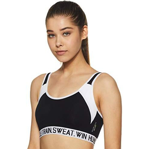 Van Heusen Proactive Women Sports Bra - Cotton Elastane - Anti Bacterial, Wireless, Non Padded, Full Coverage