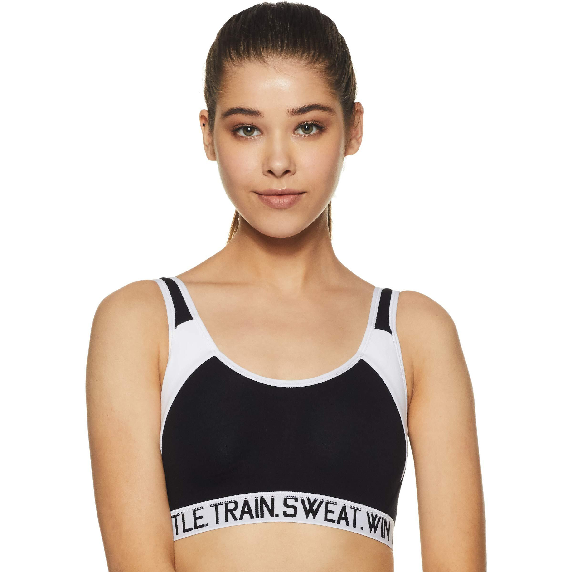 Van Heusen Proactive Women Sports Bra - Cotton Elastane - Anti Bacterial, Wireless, Non Padded, Full Coverage
