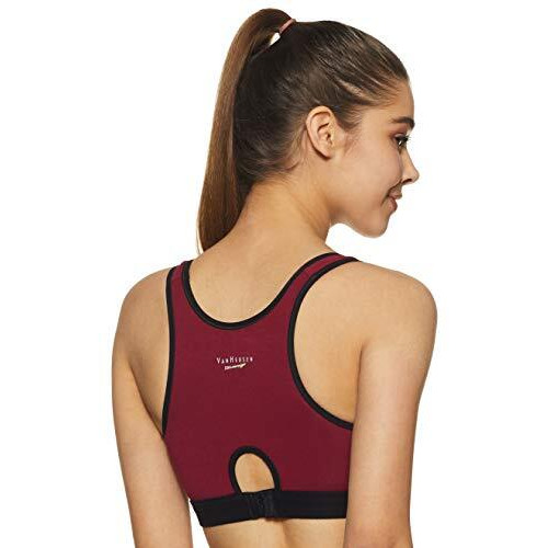 Van Heusen Proactive Women Racerback Sports Bra - Cotton Elastane - Anti Bacterial, Wireless, Padded, Full Coverage