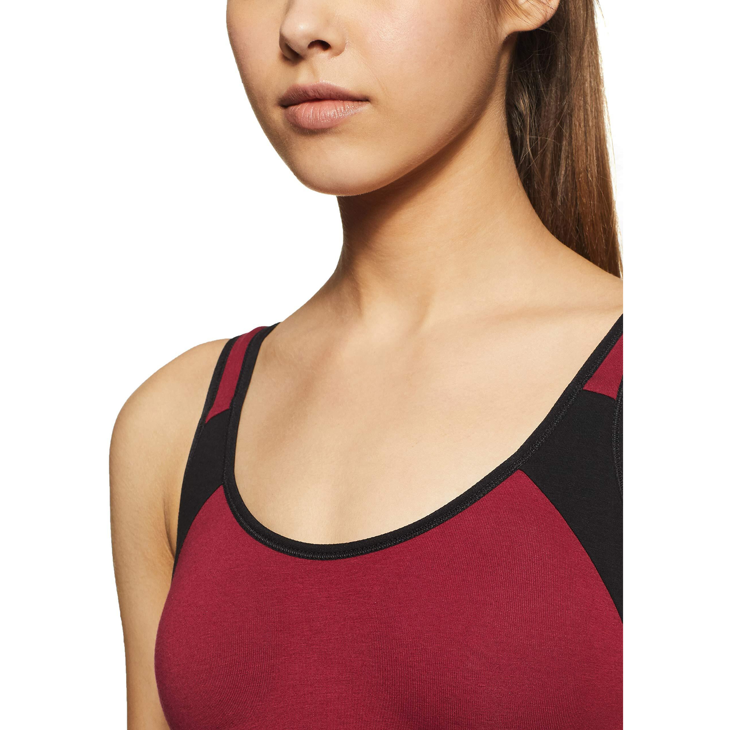 Van Heusen Proactive Women Sports Bra - Cotton Elastane - Anti Bacterial, Wireless, Non Padded, Full Coverage
