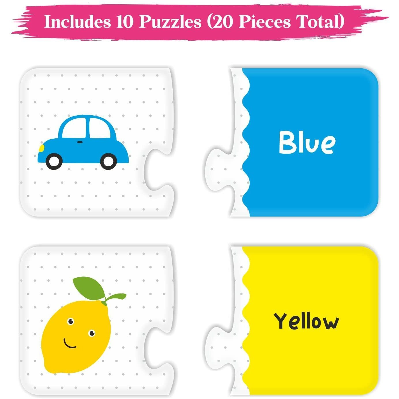 Webby Colours 2 Pieces Learning Pack Jigsaw Puzzle, Montessori Early Educational Pre School Puzzle Toys For 3+ Years Kid