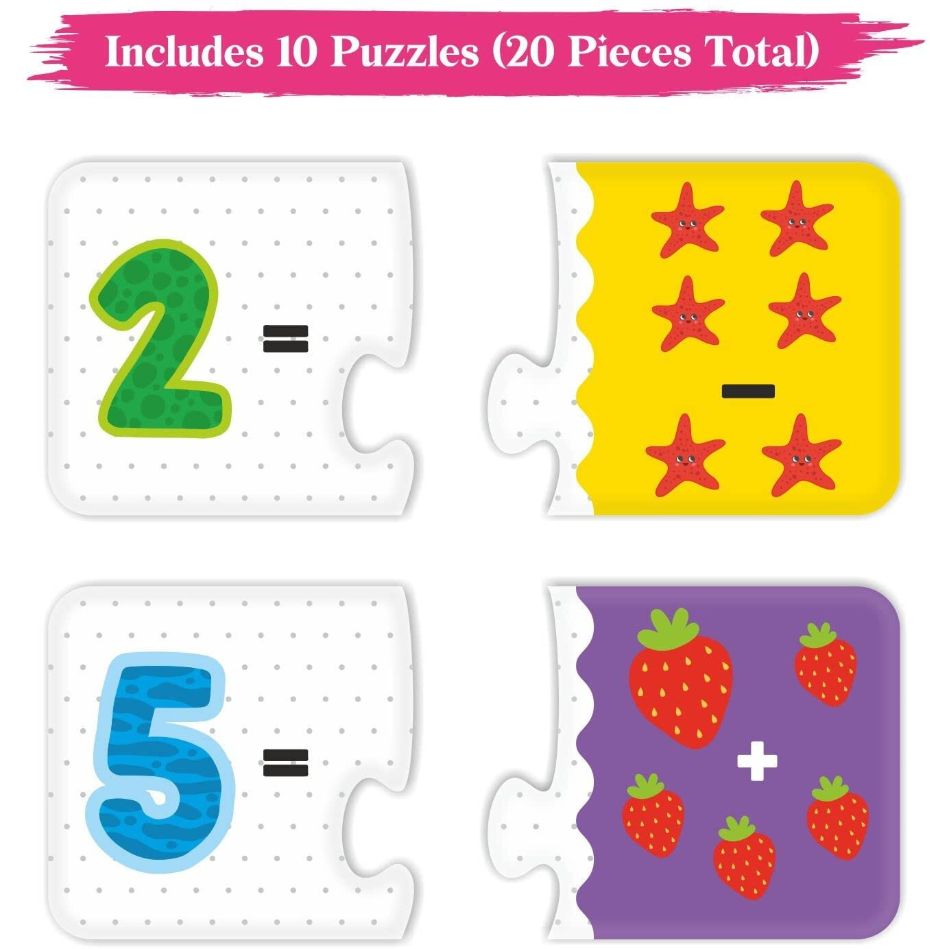 Webby Addition Subtraction 2 Pieces Learning Pack Jigsaw Puzzle, Montessori Early Educational Pre School Puzzle Toys For 3+ Years Kid