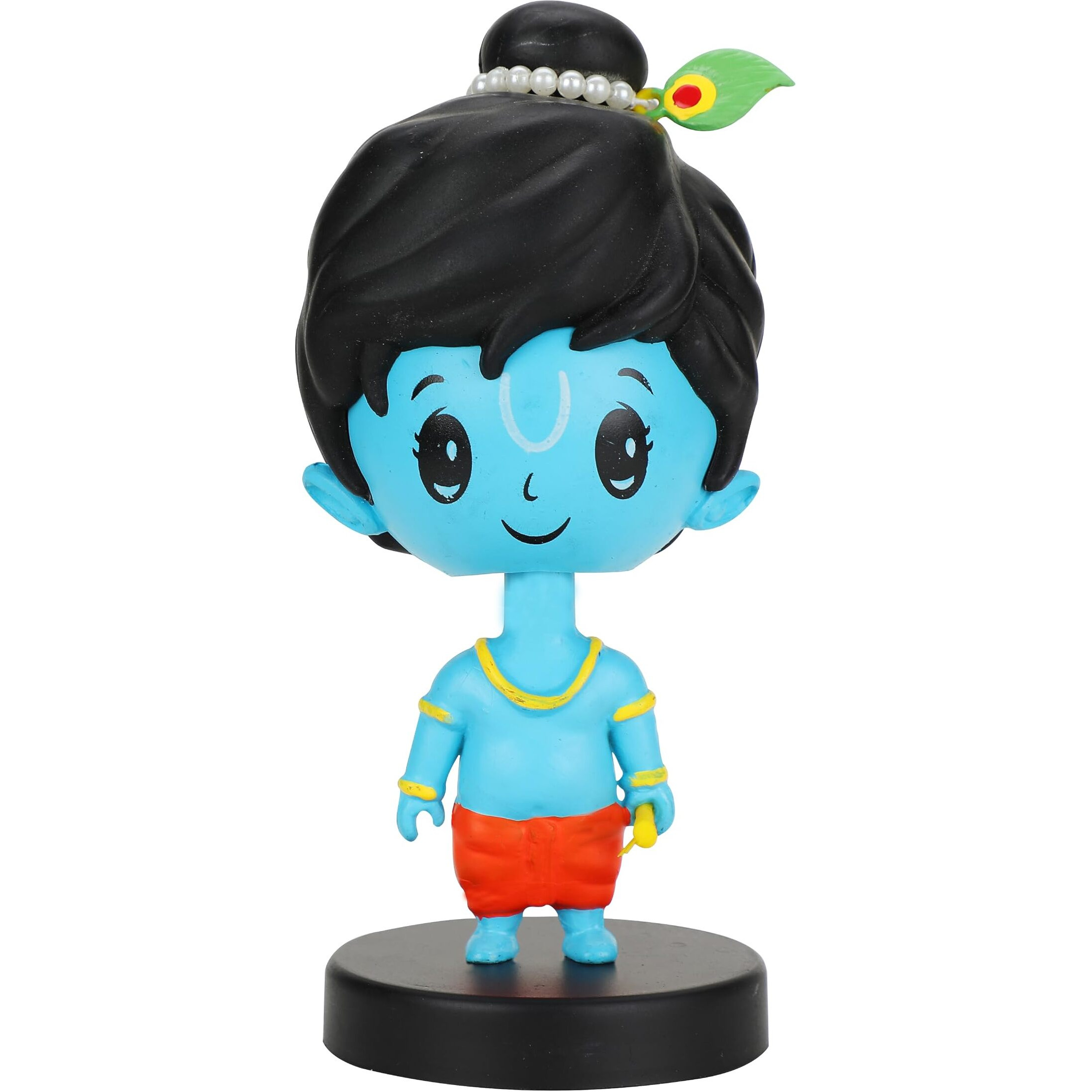 Webby Lord Shri Krishna Bobblehead Toys For Kids | Decoration Items For Home Dcor, Car Dashboard, And Office Table | God Statue For Festival | Diwali | Birthday Gift For Kids, Family And Friends