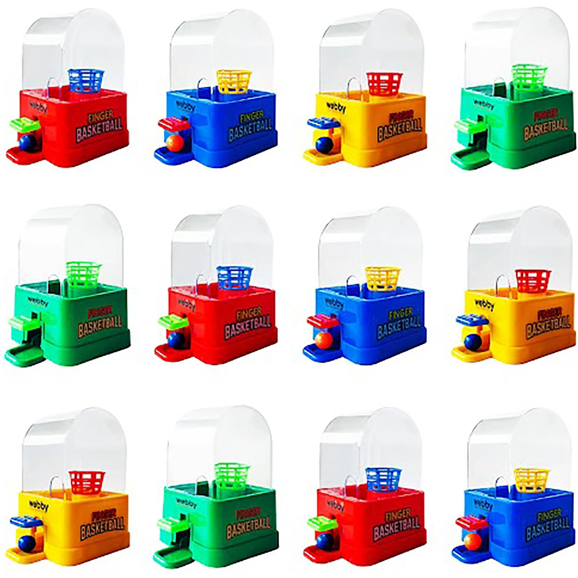 Webby Mini Finger Basketball Shooting Game For Kids|Party Favors|Small Game Toy|Toy Ball Sports|Mini Handheld Desktop Table Game|Birthday Return Gift Toy For 4 Years Old Boys (Pack Of 24) - Multicolor