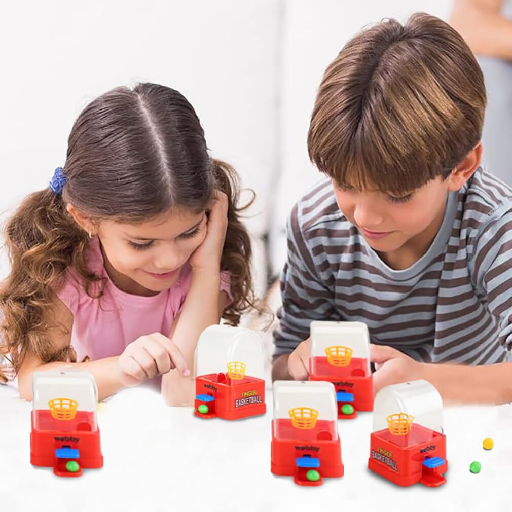 Webby Mini Finger Basketball Shooting Game For Kids|Party Favors|Small Game Toy|Toy Ball Sports|Mini Handheld Desktop Table Game|Birthday Return Gift Toy For 4 Years Old Boys (Pack Of 24) - Multicolor