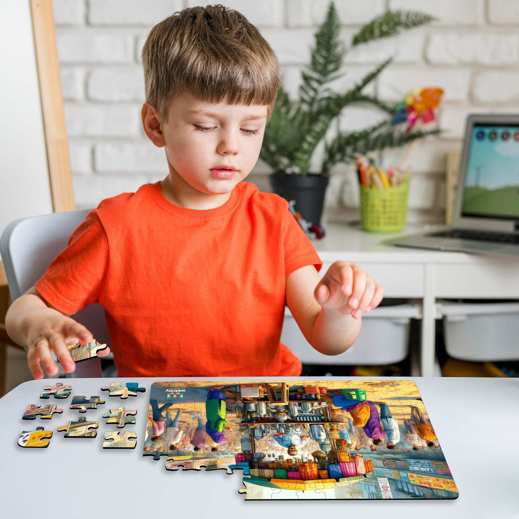 Webby Indian Tea Seller Jigsaw Puzzle For Kids, 108 Pieces