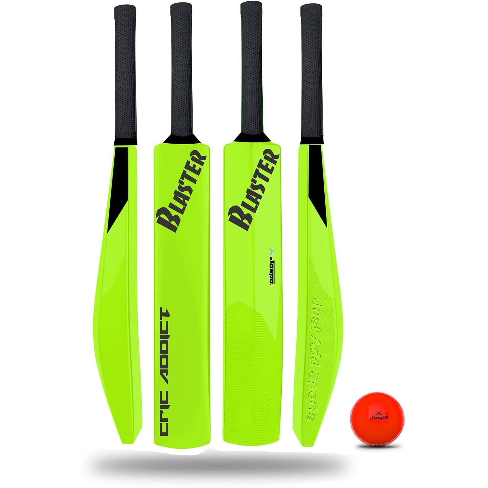 Jaspo Cric Addict Blaster Plastic Cricket Bat Size 5 For Kids,Juniors,Youth,Children (Bat Height-30 Inches) (Plastic Bat Size-5, Neon)