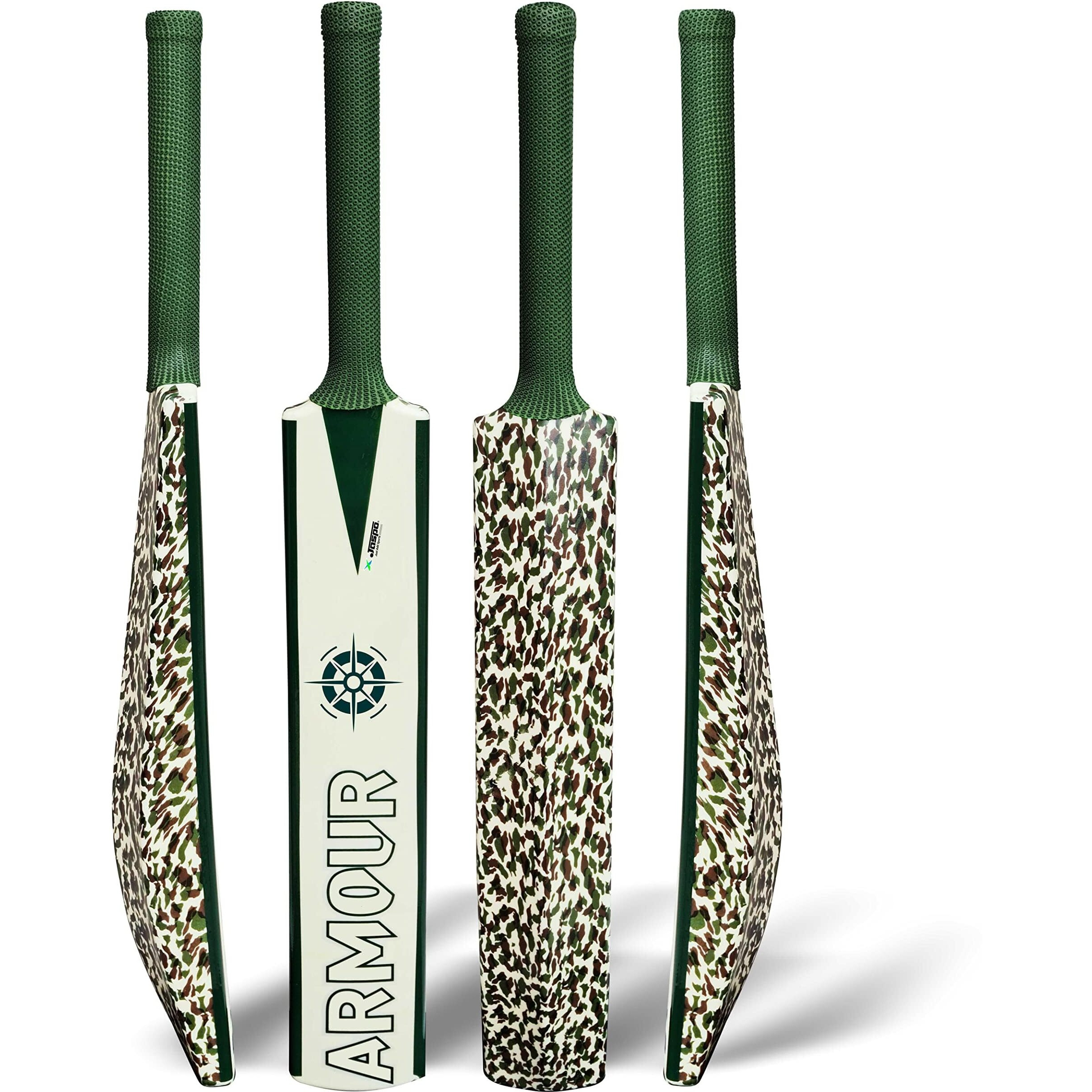 Jaspo Plastic Tennis Cricket Full Size Bat (34 X 4.5 Inch) For All Age Group With Soft Cricket Ball (Armour)