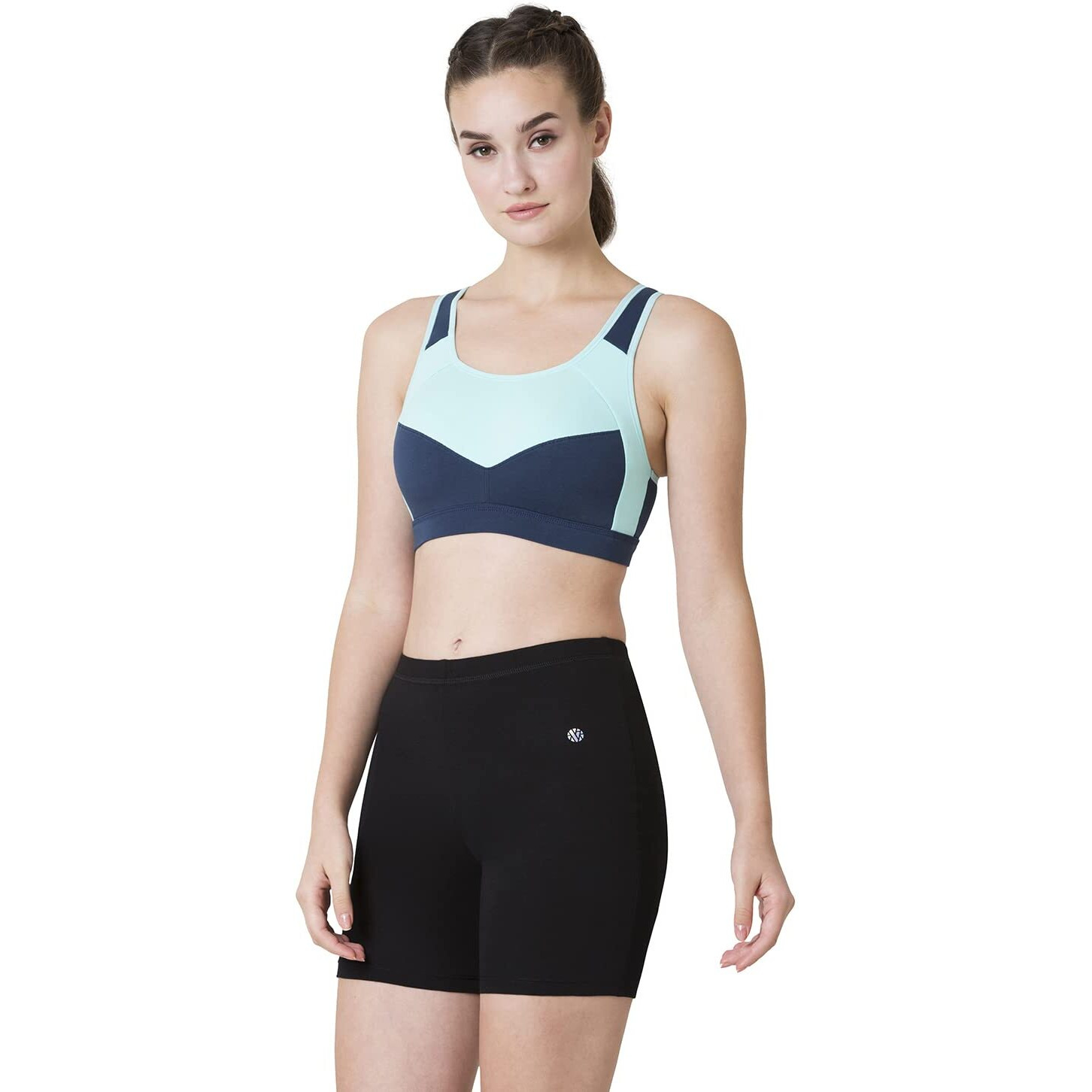Van Heusen Proactive Women Racerback Sports Bra - Cotton Elastane - Anti Bacterial, Wireless, Padded, Full Coverage