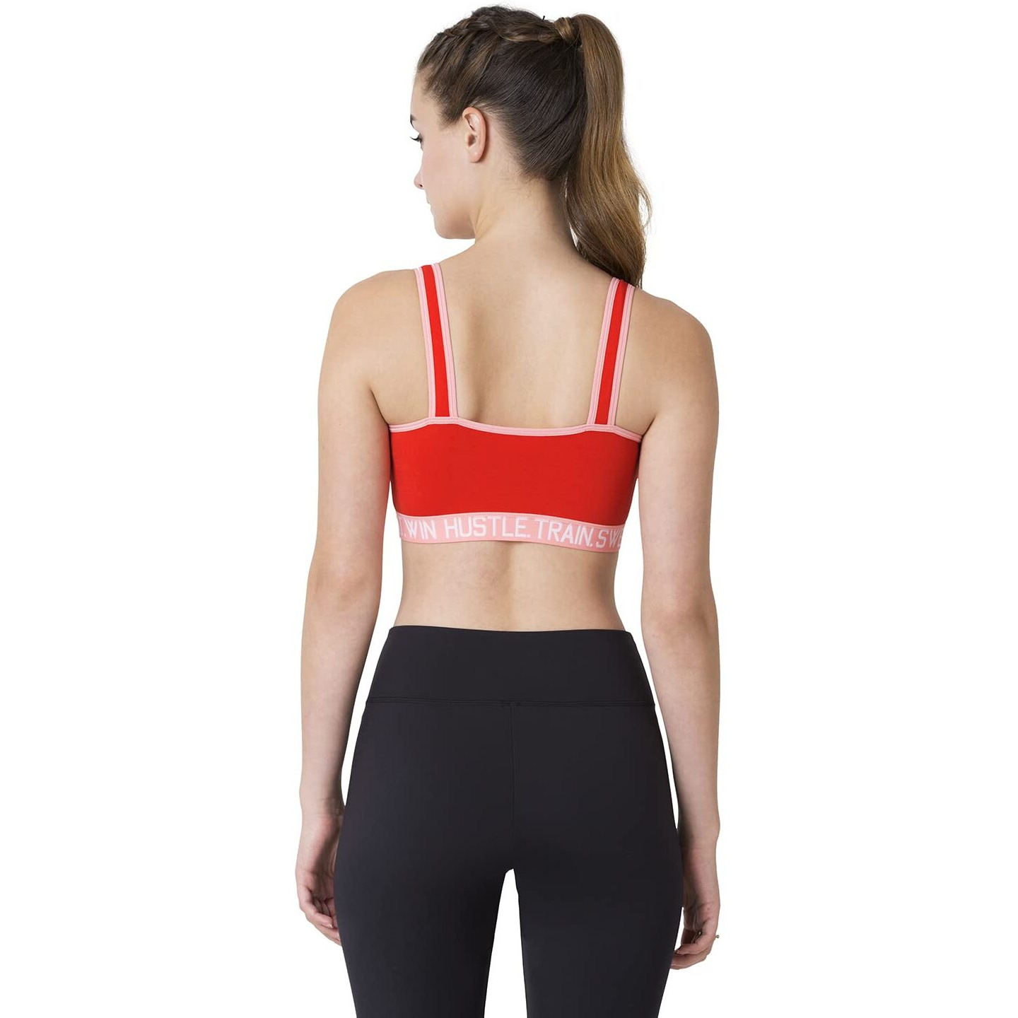 Van Heusen Proactive Women Sports Bra - Cotton Elastane - Anti Bacterial, Wireless, Non Padded, Full Coverage Tomato Red