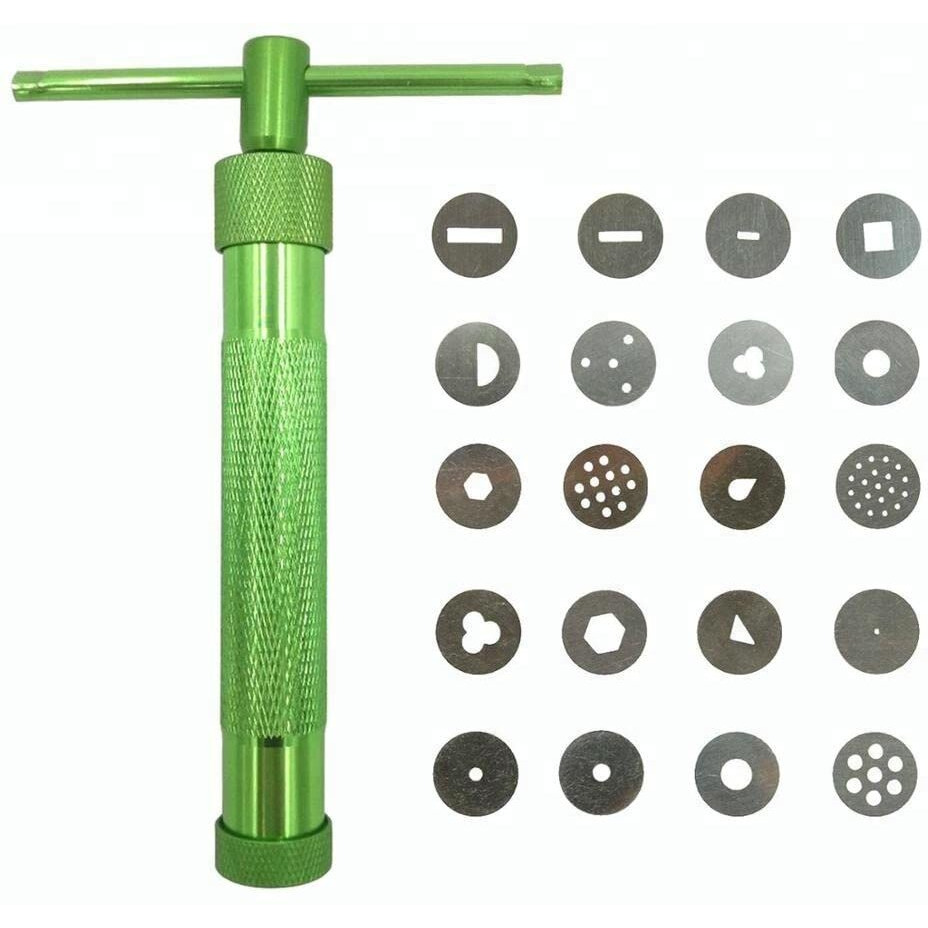 Grizzly 20 Discs Pottery Clay Extruder Professional Tools For Clay Pottery Sculpture Polymer Modeling Ceramic Craft Or Fondant Cake