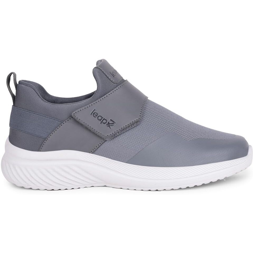 Liberty Leap7X Flatron-1E Non-Lacing Walking Shoes For Men With Eva Sole| Suitable For Jogging, Workout, Gym & Outdoor Activity |Lightweight & Comfortable Footbed | Sports Footwear (D.Grey - 44 Eu)