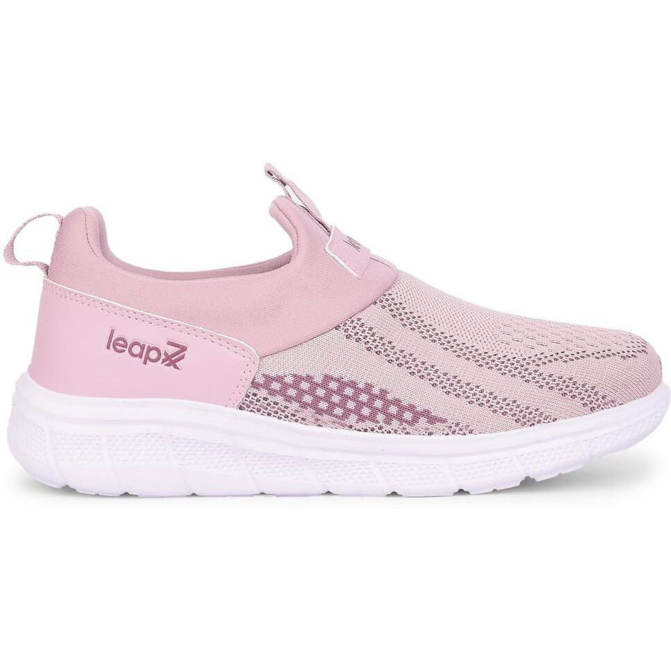 Liberty Leap7X Boster-L2E Sports Shoes For Women With Knitted Upper | Eva Sole, Slip-On Style| Memory Foam Insole | Comfortable Footbed | Walking, Gym & Outdoor Wear-3 Uk (36 Eu-Peach)