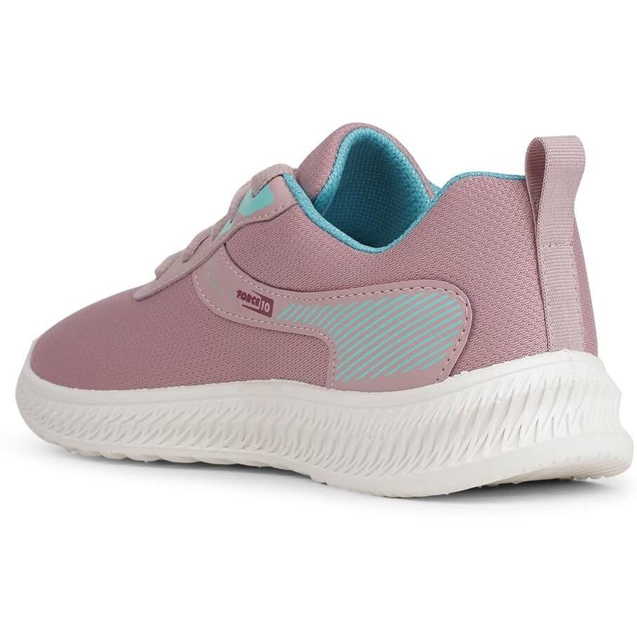 Liberty Force 10 Oslo-20E Lacing Running Shoes For Women With Pvc Sole|Suitable For Walking, Gym, Outdoor & Jogging|Mesh Outsole|Memory Foam Insole|Comfortable & Durable|Sports Footwear (Peach - 40Eu)