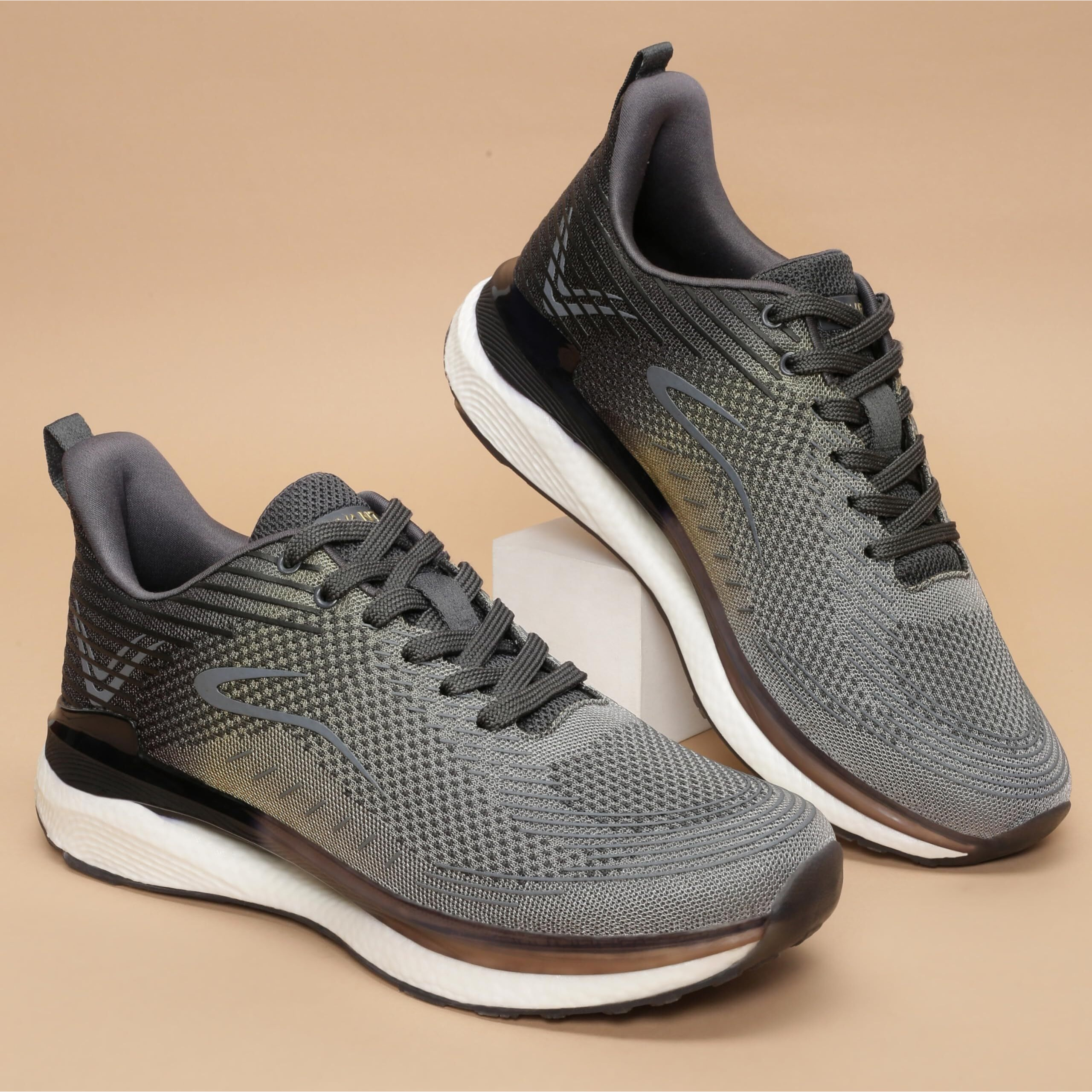 Avant Men's Bouncemax Walking Shoes - Superior Traction, Anti Skid, Lightweight, Multi Directional Flexibility, Enhanced Cushioning, Sports Footwear (Avmsh086Cl03Uk10_D.Grey_Uk10)
